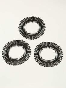 3 Piezas Herramientas De Peinado Para Cabello De Niños - Peine Asistente Con Disco Para Flecos Y Accesorio Para El Cabello - Negro - Ver 2