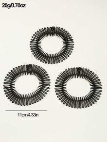 3 Piezas Herramientas De Peinado Para Cabello De Niños - Peine Asistente Con Disco Para Flecos Y Accesorio Para El Cabello - Negro - Ver 6