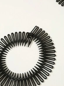 3 Piezas Herramientas De Peinado Para Cabello De Niños - Peine Asistente Con Disco Para Flecos Y Accesorio Para El Cabello - Negro - Ver 5