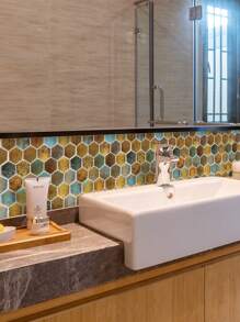 Hexagon Backsplash Tile for Kitchens, Bathrooms and Living Rooms - Thickened Design - Multicolor - View 8