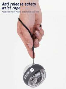 Stress Relief Wrist Ball, Power Training Hand Fitness Equipment, Silent Exercise Grip Strengthener With Special Wrist Rope - Dark Grey - View 6