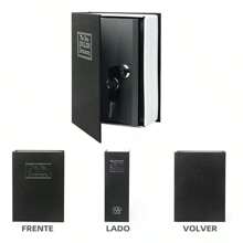 1 Pieza Caja De Seguridad Con Diseño De Libro Diccionario Cerradura  18 Cm Con Llavenegro - Negro - Ver 7