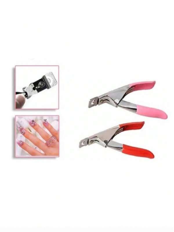 2 Piezas de corta tip liso para uñas arte de las uñas