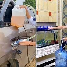 自吸式油液抽取器泵,附油箱吸管,汽油與水轉移用管(附1米長管子+1個氣球+2個夾子) - 深灰色 - 查看 3