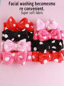 6pcs Cute Soft Hairband For Facial Cleaning, Face Mask And Dressing Etc. Random Colors And Styles - Multicolor - View 4
