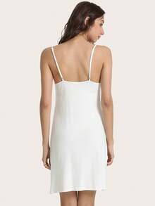 1 Miếng Của phụ nữ Ren gợi cảm Áo ba lỗ Váy ngủ - trắng - Xem 2