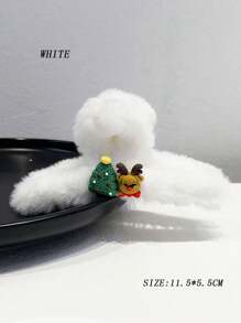 4pcs/set Multicolor Faux Rabbit Fur Hair Claw Clip For Women, Suitable For Different Occasions - Multicolor - View 7