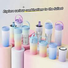 650/550ml Large Capacity Insulated Travel Coffee Mug For Car Outdoors - Purple - View 4