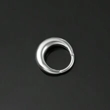 1 Piece 316L Surgical Stainless Steel Clip Helix Hoop Earrings Nose Ring Tragus Septum Rings Piercing Women Body Jewelry - Silver - View 5