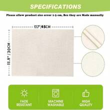 4pcs/Set Easter Theme Dining Mat With Rabbit, Flower, Egg & Truck Pattern, Heat Insulation Placemat For Holiday Party And Kitchen Table Decoration, 32*45cm - Multicolor - View 2