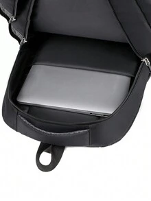 Reinforced Waterproof Large Capacity Bag, College Students Schoolbag, Going Out Computer Backpack, Casual Travel Backpack - Black - View 9