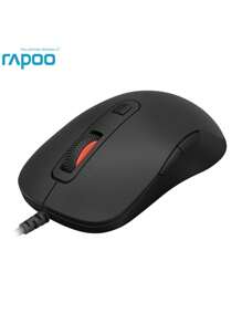 Rapoo V22s黑色有線電競滑鼠 E-sports 輕量級 3327 Dpi 可調節 8鍵 宏觀機械編程 Usb筆記型電腦 家庭辦公室使用 - 黑色 - 查看 8