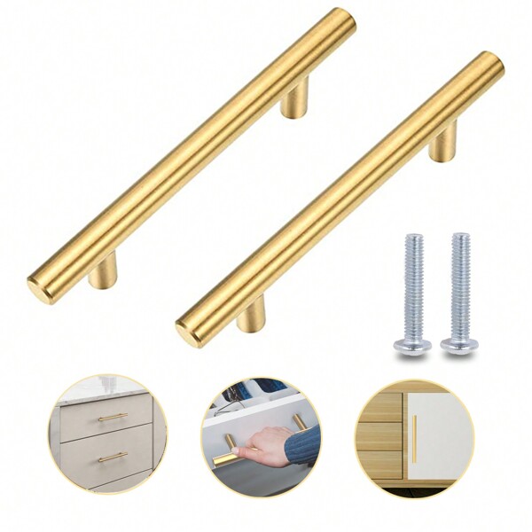 15pcs jaladeras ,tiradores para muebles, manija jaladera,un Solo Agujero en T Tirador de Aluminio Resistente al Desgaste, tiradores ,Adecuado para Zapateros, Armarios, Cajones, Cocinas