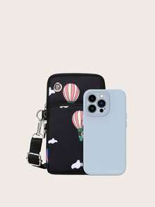 小号单肩包尼龙女式手机包迷你邮差包女式钱包新款斜挎包 - 黑色 - 查看 3