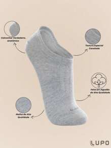 Kit With 3 Pairs Of Lupo Baby Toddler Basic Cotton Short Socks - Trộn - Xem 2