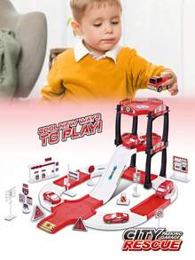 39入組解謎跑車玩具套裝,附2輛塑料車,適合男女孩兒,教育益智跑車玩具,聖誕、新年、生日禮物 - 彩色 - 查看 7