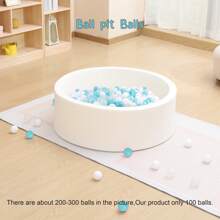 80顆泳池球 - 加厚塑料球直徑2.16英寸,適合幼兒兒童泳池、圍欄、帳篷生日派對球玩具 - 馬綠白透色 - 查看 6