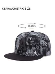 1pc A Hip-Hop Style Baseball Cap With Graffiti / Embroidery Design For Women (Random Pattern) - Grey - View 2