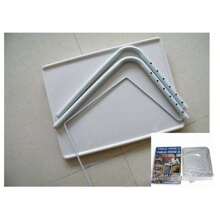 白色多功能便攜式折疊桌，Table Mate，用於家庭電腦或慵懶的床上用桌，高度可調，非常適合日常使用、露營、駕車、旅行，簡單、時尚、實用，適用於教室、會議室、宿舍，並配有專屬腳架 - 白色 - 查看 7