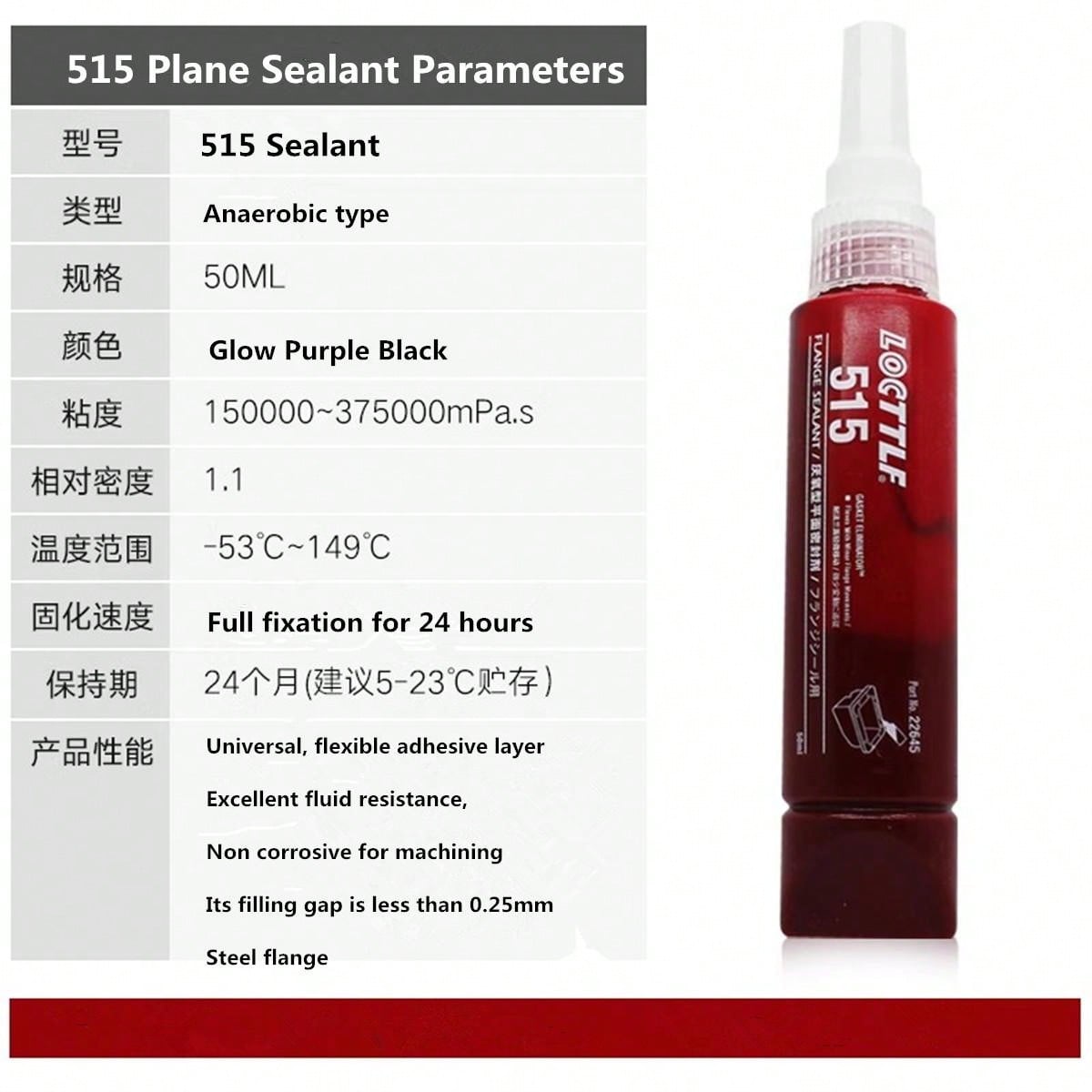Loctite 515/510 Anaerobic Sealant For Plane Seal, High Temperature