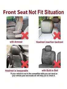9PCS Car Seat Cover Set With 2 Front Seat Covers, 1 Backrest Cover, 1 Back Seat Cover And 5 Headrest Covers. PVC Leather With 4mm Sponge. Universal Fit For 5-Seater Cars.