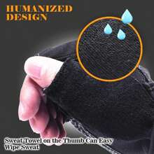 Guantes Gym Tacticos Pesas Gimnasio Mujer Hombre Guantes Deportivos Para Gym Antideslizante Y Transpirable - Negro - Ver 3