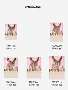 1pc Pink Love Themed Scenery Photography Studio Decoration Backdrop Cloth For Wedding, Valentine'S Day, Party - Multicolor - View 2