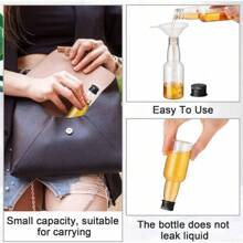 50Pcs Mini Liquor Bottles - Reusable Plastic 0.85oz/ 1.7oz /3.3oz/ 5oz Empty Spirit Bottle Plastic Alcohol Shot Bottles Airtight Shot Bottles Miniature Bottles For Party Favors- Miniature Bottles Juice Bottles For Weddings,Parties, Portable Accessories Storage