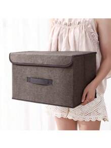 Conjunto de 6 Cajas Organizadoras Tela, Cajas de almacenaje Plegable, Cubos de Almacenamiento Organizadores de Contenedore para Ropa Juguetes Libros - Marrón - Ver 5