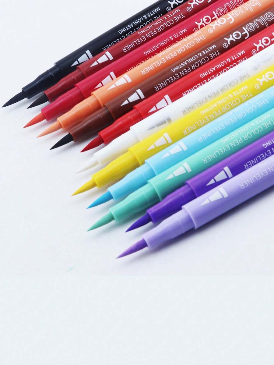 1 Set Of 12color Eyeliner Pencil Set, Eyeliner Pen For Women Y2K