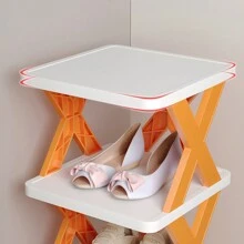 1 件塑膠鞋架- 組裝方便,結構穩定- 鞋櫃2-6 層,適用於衣櫃狹窄,塑膠鞋架存放收納櫃,適用於入口,節省空間,適用於臥室、衣帽間、走廊、車庫的鞋架櫃(綠色) - 綠色 - 查看 7