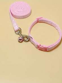Paw Print Leash, Pet Dog Collar, Dog Paw Collar, Colorful Bell Cat Leash Set