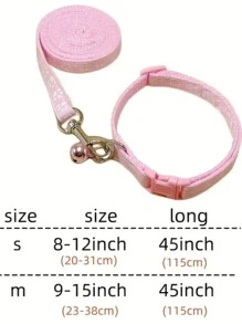 Paw Print Leash, Pet Dog Collar, Dog Paw Collar, Colorful Bell Cat Leash Set
