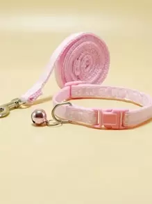 Paw Print Leash, Pet Dog Collar, Dog Paw Collar, Colorful Bell Cat Leash Set
