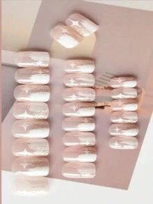 24 Uñas Postizas Uñas Press On - Multicolor - Ver 2