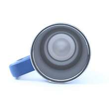 1 Taza Negra Para Automóvil Con Mango Sencillo, Gran Capacidad, Taza De Agua Para Picnic Con Pajita Y Hielo De Acero Inoxidable