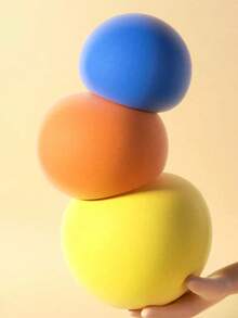 1pc Random Color Indoor Silent Foam Elastic Ball, Convenient For Playing And Training Basketball, Also For Stress Relief Toy - Multicolor - View 5