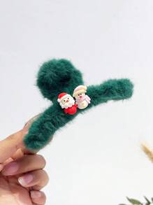 4pcs/set Multicolor Faux Rabbit Fur Hair Claw Clip For Women, Suitable For Different Occasions - Multicolor - View 6