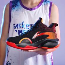 2024 Mới High Top Giày bóng rổ , Nam Kích thước lớn Thoáng khí Giải trí Giày Chạy bộ Đối với Thanh thiếu niên - màu đen - Xem 8