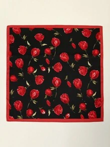 1 chiếc khăn trùm đầu in họa tiết hình học bằng vải satin dài 85cm có họa tiết mặt trăng và ngôi sao, dây buộc tóc, dây buộc đầu lý tưởng để tô điểm cho vẻ ngoài của bạn vào ngày lễ tình nhân - màu đen - Xem 3