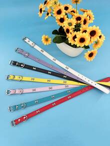 寵物用品大中小型犬狗項圈,如泰迪,金毛獵犬,裝飾貓和狗項圈 - 紫色 - 查看 4