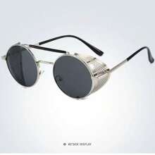 经典蒸汽朋克时尚眼镜，复古圆形欧美风万圣节沙滩配饰，打造街头潮流造型，搭配毛衣、夹克、卫衣、连帽衫、皮裤和工装裤，是夏季海滩度假、户外活动和旅行的理想之选。