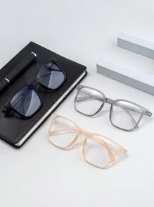 3pairs/set Women's Fashionable Non-screw Pc Frame Glasses Suitable For Business, Work, Study, Reading/gaming/tv - Multicolor - View 3