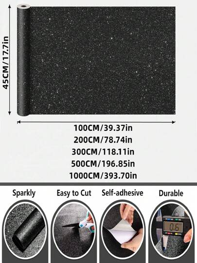 1pc Zwart Goud Onion Pattern Self Adhesive Wallpaper, Diy Glitter Wand ation Paper, Peel Stick Packaging Sticker, Renovation Stickers Panels, Wallpapers, Items Refresh Your Home, Festival Birthday Graduation view 3