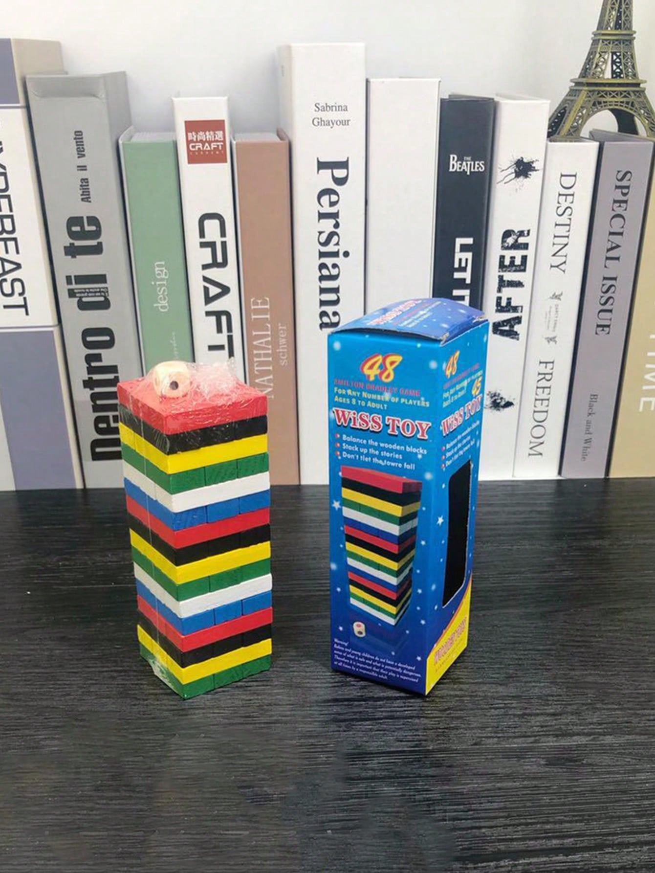 Bloques De Construcción Altos De Jenga Jenga Para Niños De Color Madera ...