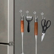 6 Pcs Swivel Swing Magnetic Hooks, 25LBS Strong Neodymium Rare Earth Heavy Duty Magnet Hook Perfect For Indoor Outdoor Hanging,Refrigerator,Grill,Kitchen,Key Holder,Silver/Black