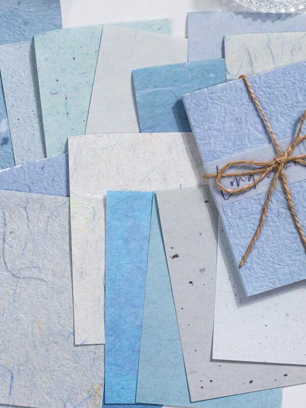 30 Feuilles/pack Papier De Scrapbooking En Matériaux Mixtes De Texture Colorée Vintage, Décoration De Fond De Bricolage