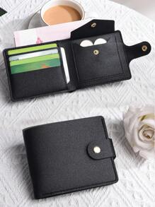 Ultracienki portfel męski, krótki męski portfel składany na banknoty, portmonetka, etui na karty, mini etui na karty, unisexowy portfel skórzany