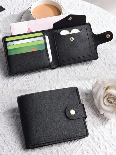 Carteira Masculina Ultrafina, Estilo Curto, Porta-Notas, Porta-Moedas, Porta-Cartões, Mini Porta-Cartões, Carteira Unissex