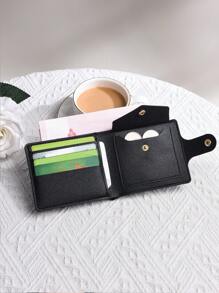 Ultracienki portfel męski, krótki męski portfel składany na banknoty, portmonetka, etui na karty, mini etui na karty, unisexowy portfel skórzany